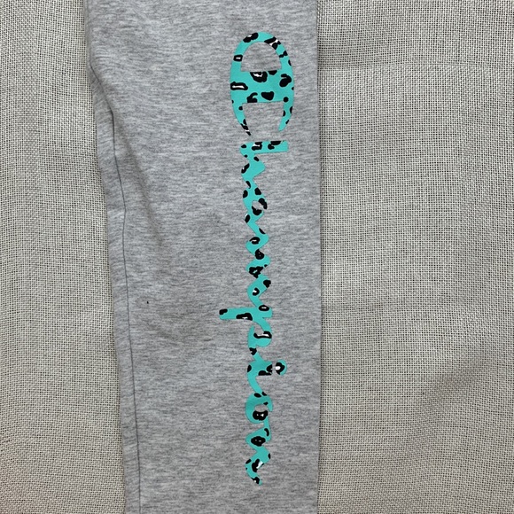 CHAMPION Big Girls Leopard Script Leggings Size L - Picture 2 of 9